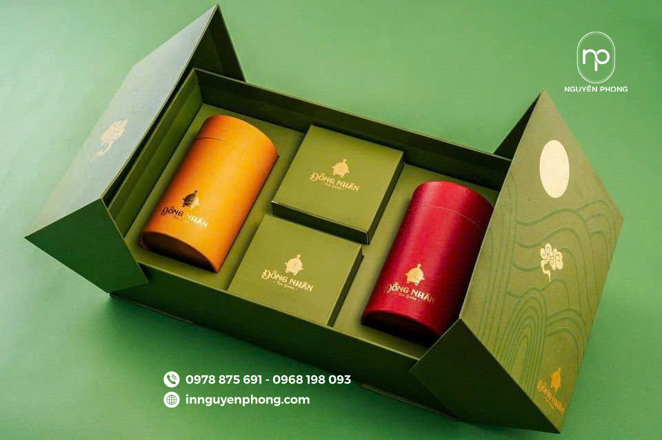 mẫu hộp trà cánh bướm sang trọng